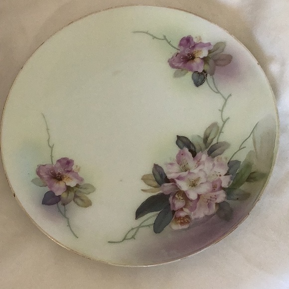 Rare Vintage Purple Floral RS Germany Porcelain 8.5" Plate - Picture 3 of 10